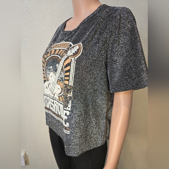 Nashville Music City Records Altar’d State Larg Crop Top Sparkly Country Cowgirl - Picture 6 of 9